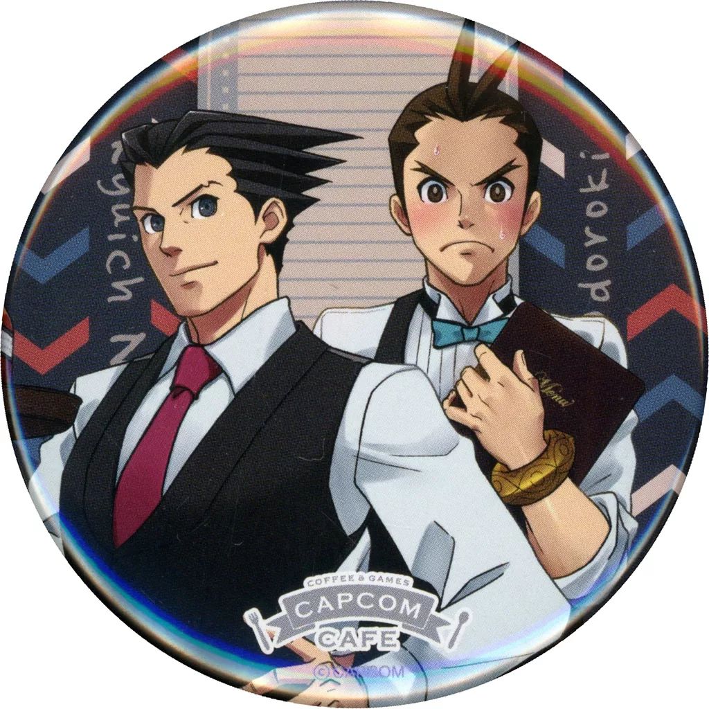 中古】バッジ・ビンズ 成歩堂龍一＆王泥喜法介 「CAPCOM CAFE