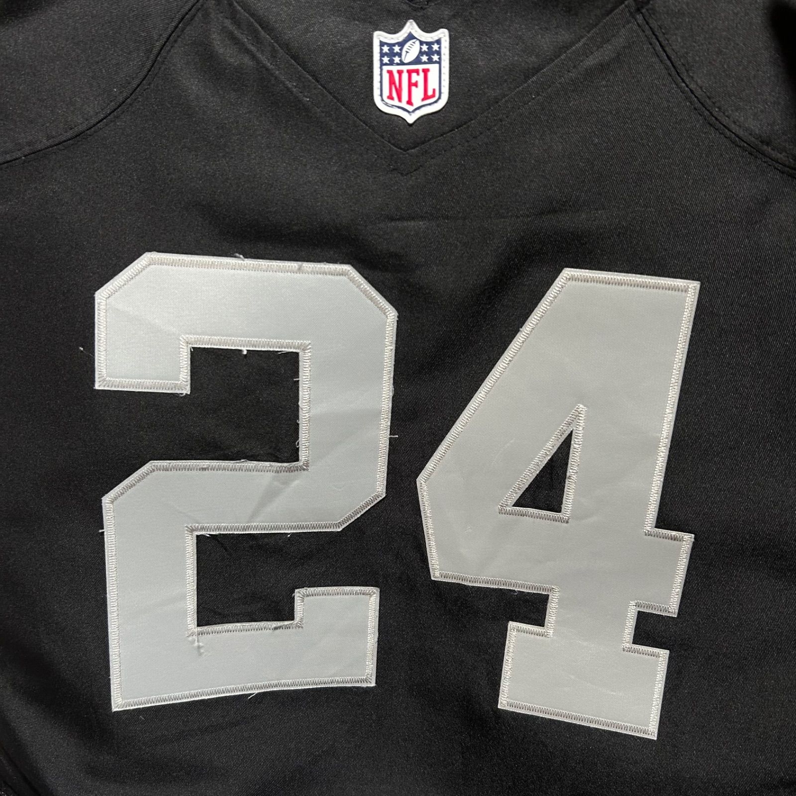 NFLレイダースゲームシャツ肉厚RAIDERS大 Tシャツ両面刺繍ワッペンNIKE 