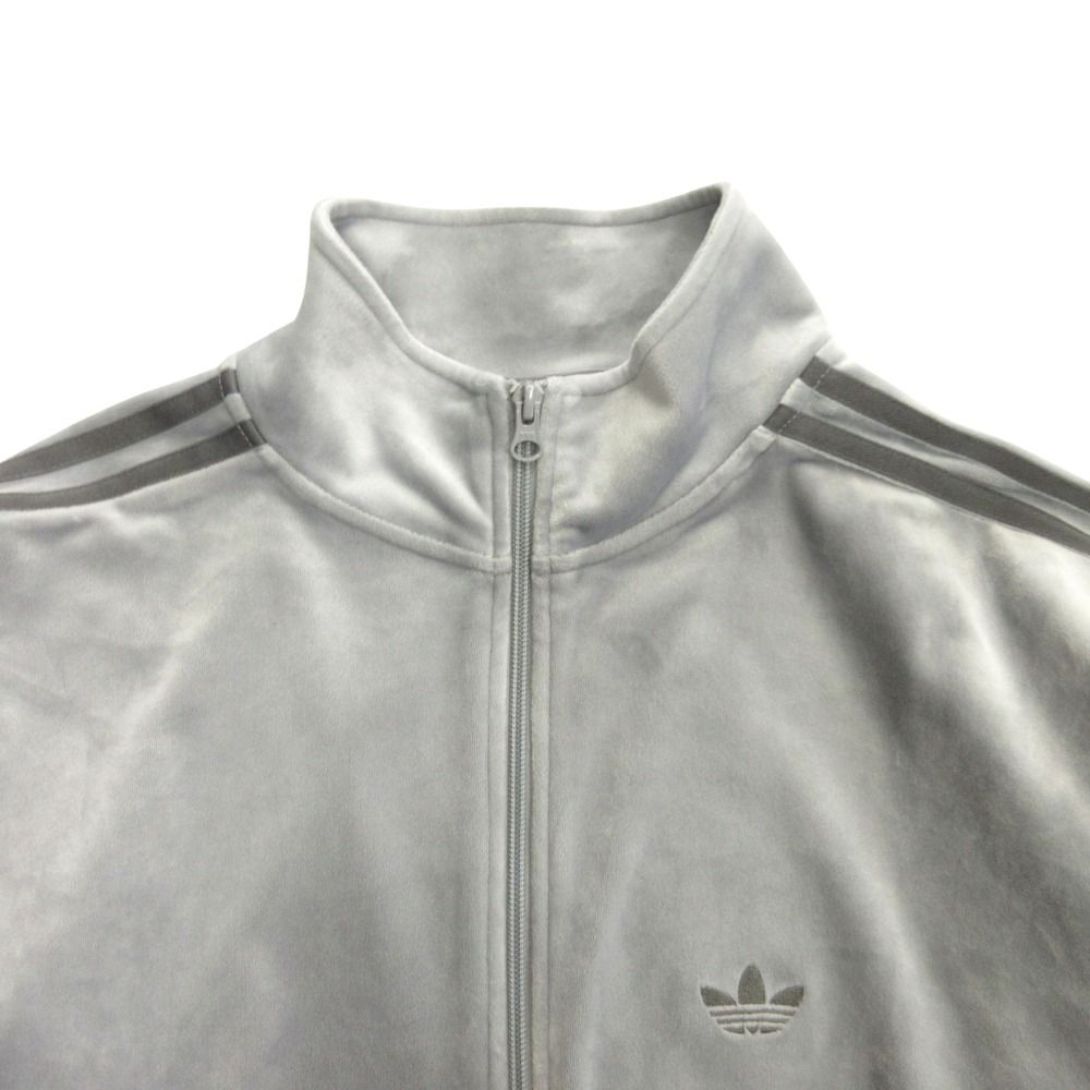 美品アディダス　ジャージ　トラックジャケット　グレー　M L美品アディダス刺繍トラックジャケット古着ジャージ 希少ライト