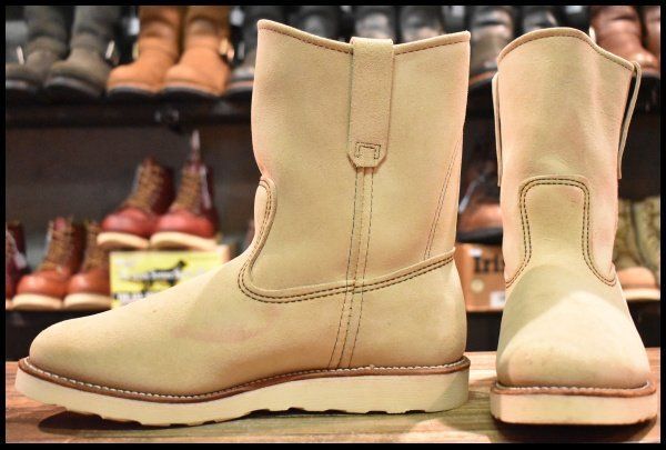 9.5E 09年 レッドウィング 8168 スエード ペコス ホーソーン アビレーン ラフアウト ブーツ redwing pecos HOPESMORE FD426