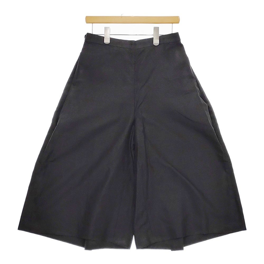 mina perhonen lune コットンシルク ワイドパンツ ガウチョ ts4321 パンツ ブラック レディース ミナペルホネン 5-0412M△