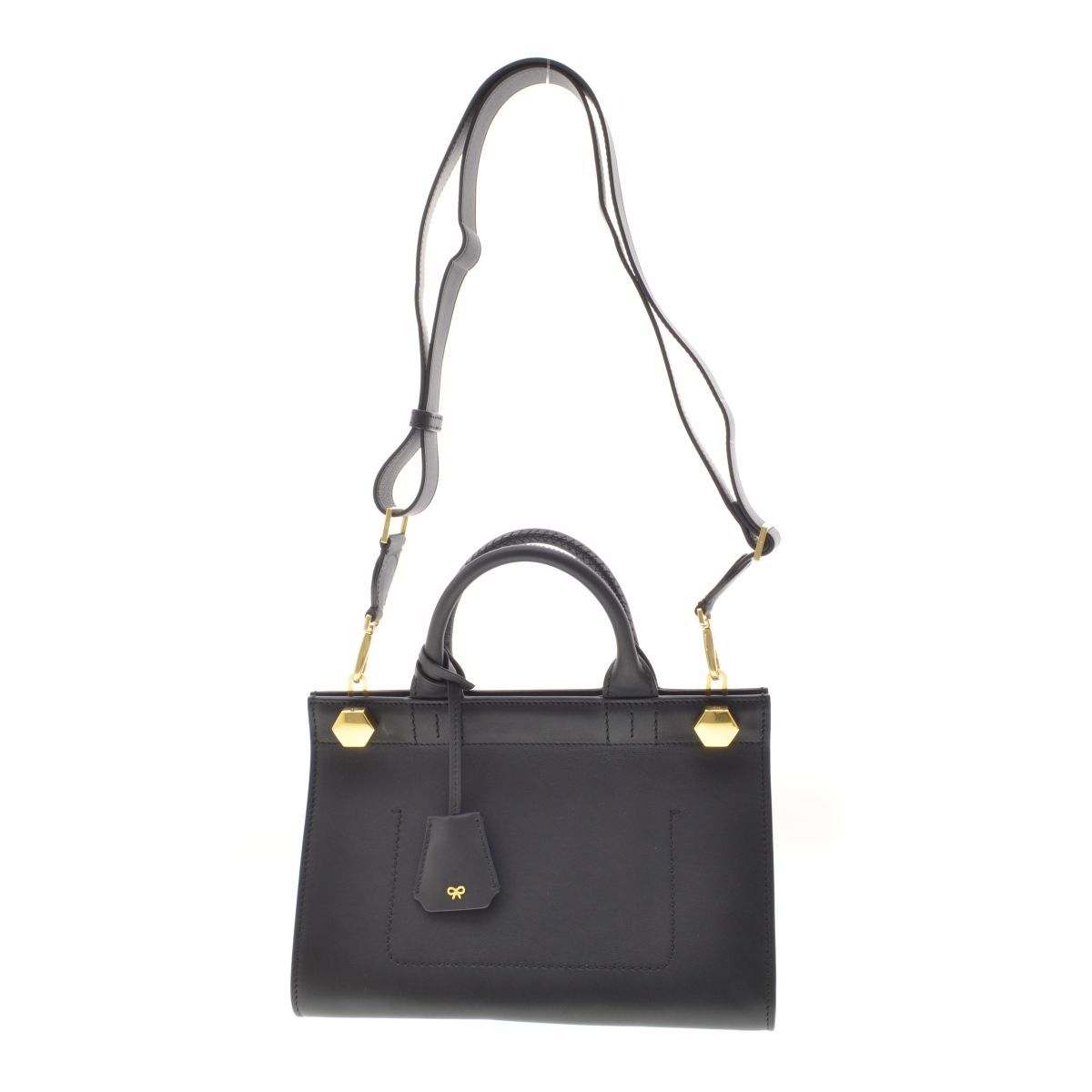 ANYAHINDMARCH】EPHSON MINI エプソン ミニ 2WAY レザー ハンドバッグ  