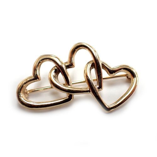 ティファニー TIFFANY&Co. 14金 14K スリーハート オープンハート