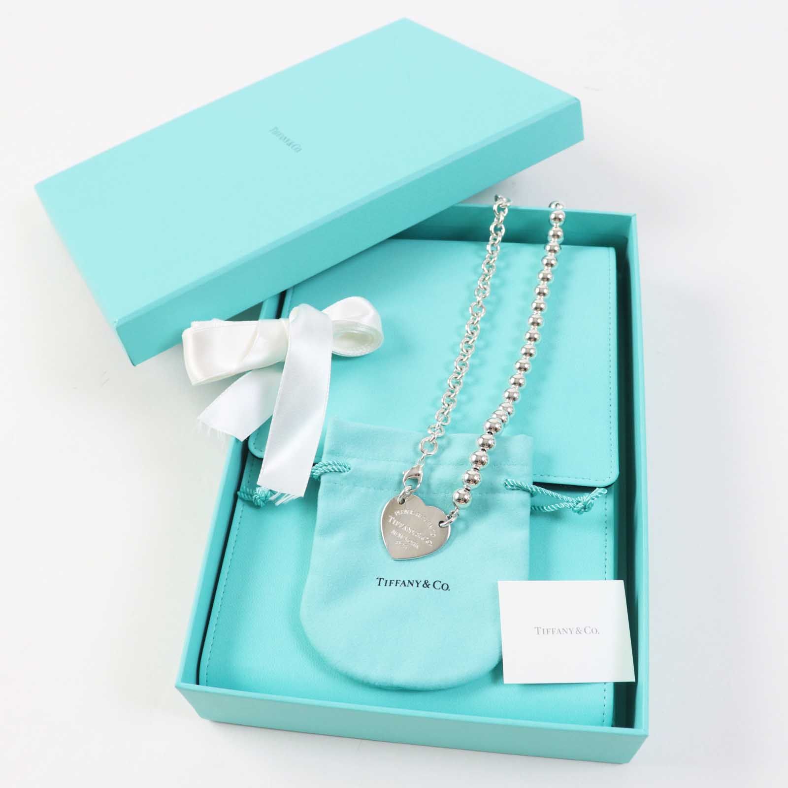 極美品◎TIFFANY&Co. ティファニー リターントゥ ティファニー ハートタグ ラップネックレス 現行品 完品 AG925 シルバー 箱・保存袋付き 重量96.4g レディース 定価176,000円