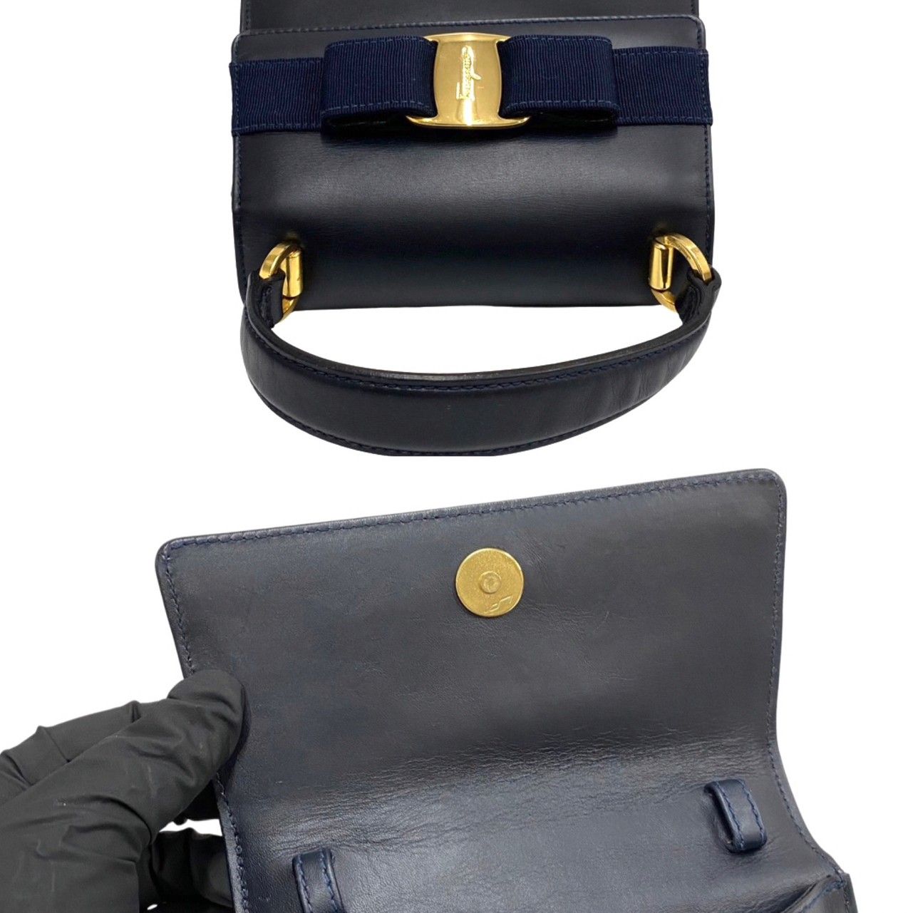 極 美品 Salvatore Ferragamo サルヴァトーレフェラガモ ヴァラリボン 