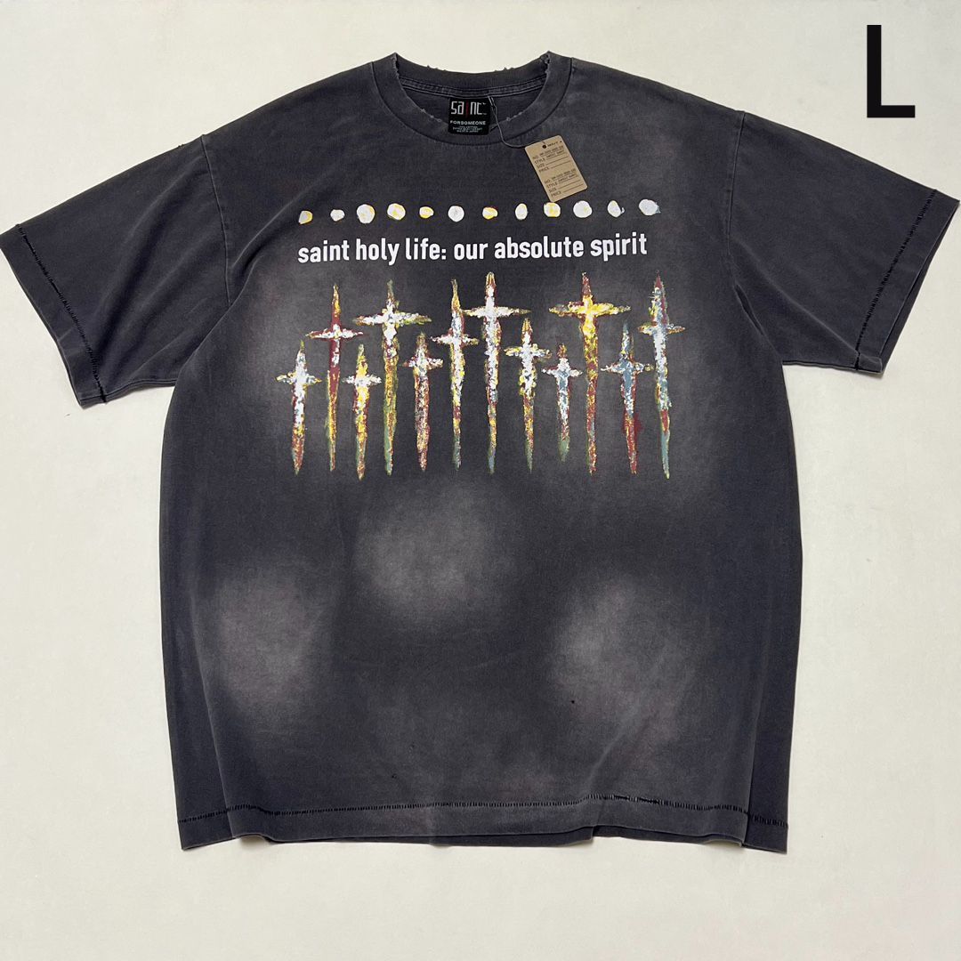 SAINT MICHAEL x FORSOMEONE GOD SS TEE/BLACK L