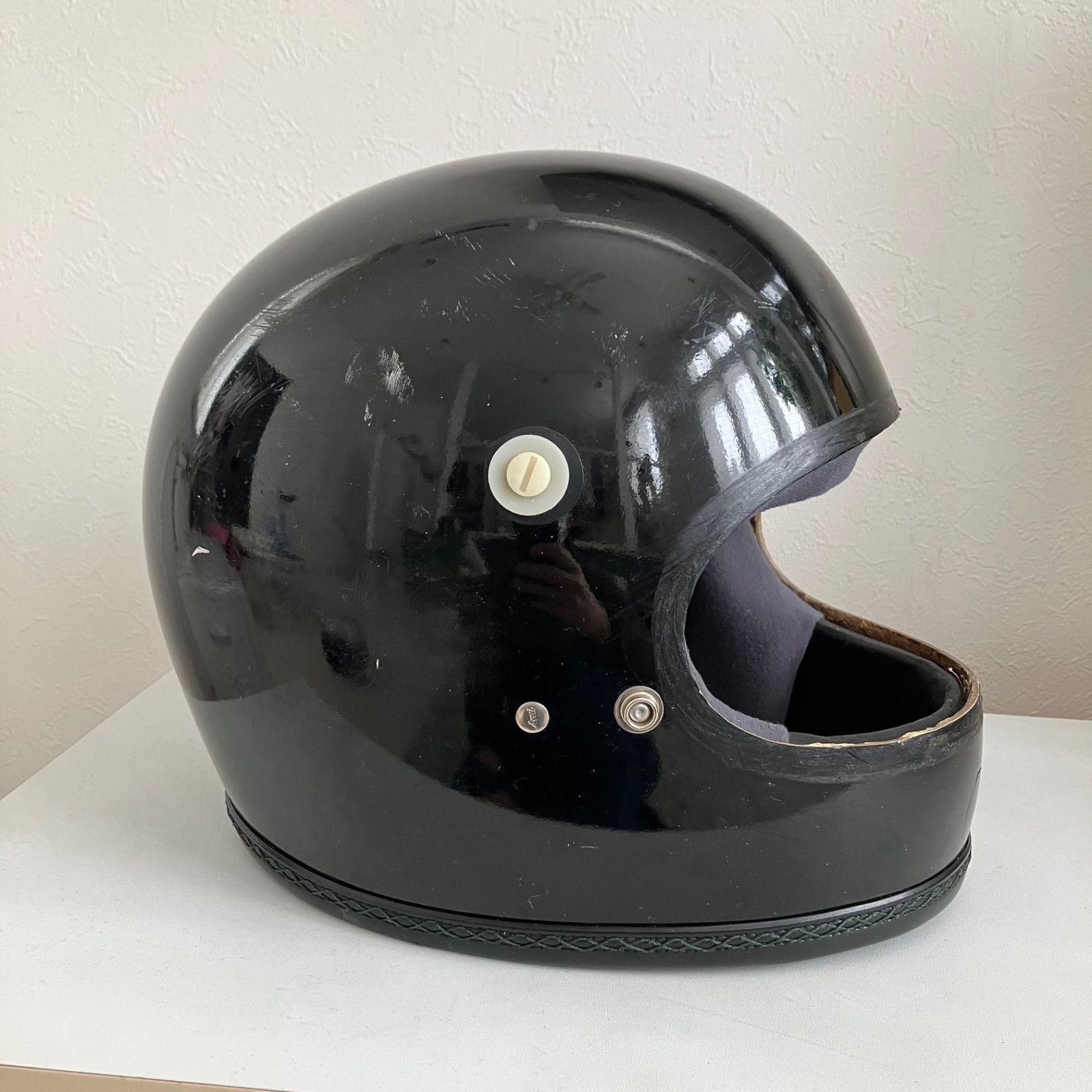 ARAI☆ビンテージヘルメットMサイズ 1979年製 X7 希少 レア 族ヘル 旧車 ホンダ フルフェイス 黒 カフェレーサー アライ Arai  当時物 SHOEI - メルカリ