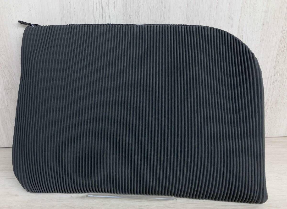 PLEATS PLEASE プリーツプリーズ バイカラー クラッチバッグ PP62-AG463 ブラック×チャコールグレー PCバッグ セカンドバッグ