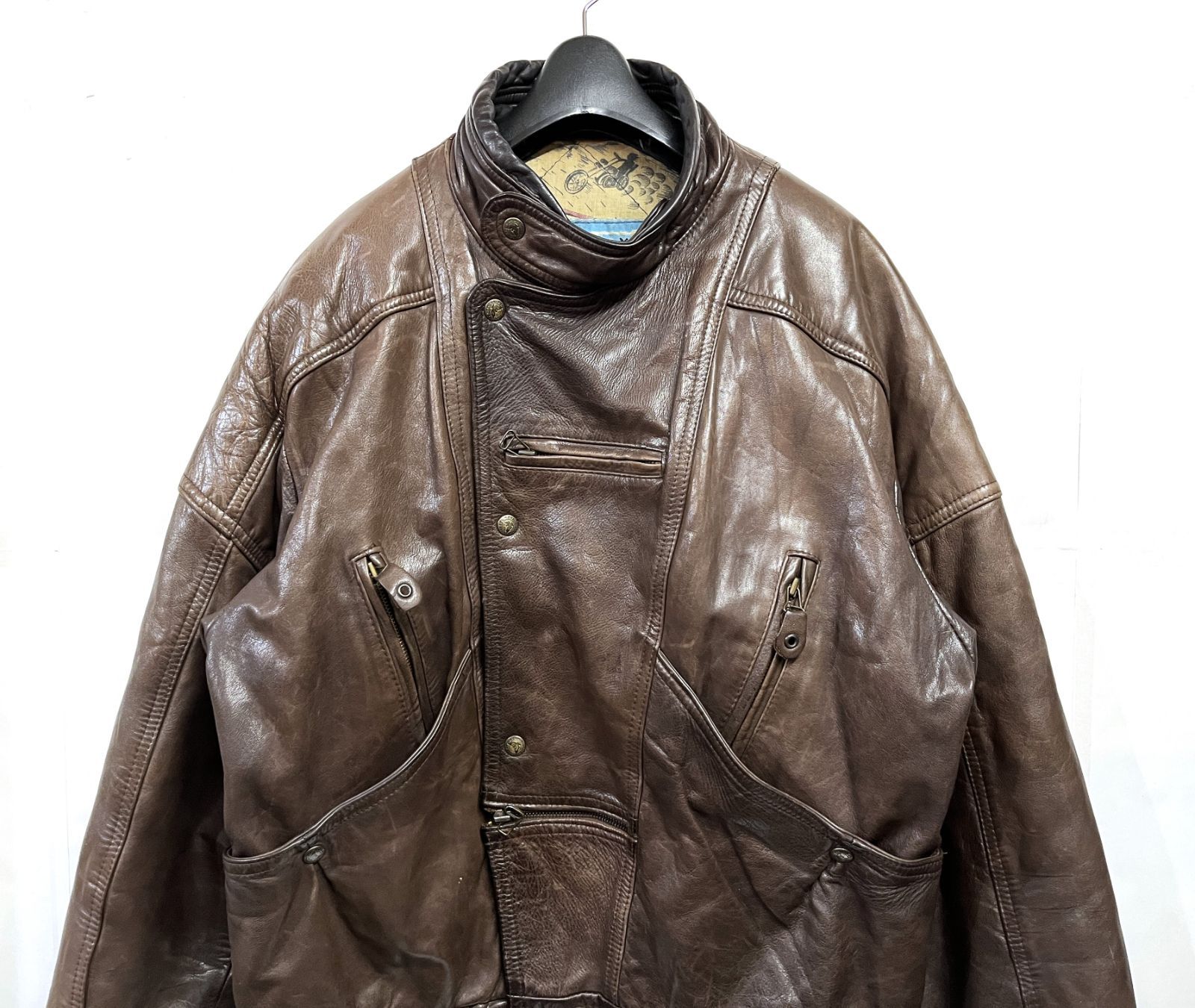 80s ヴィンテージ Helm s｜ヘルム レザーフライトジャケット ボンバージャケット