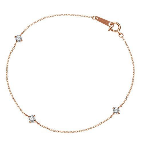 在庫 ブレスレット K10ピンクゴールド PG キュービックジルコニア canal4℃ カナルヨンドシー 151126133105