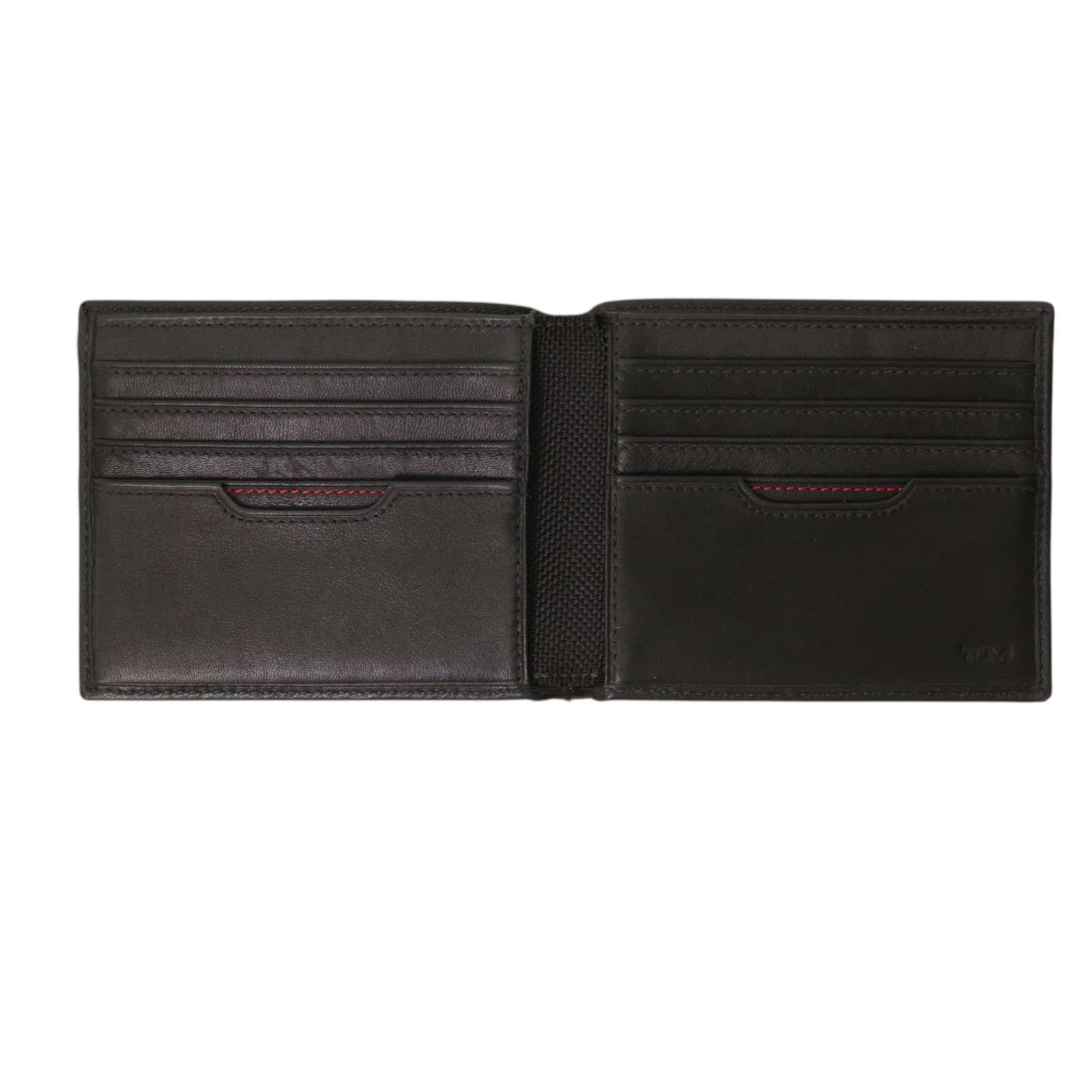 良品 TUMI トゥミ 二つ折財布 黒 希少 ロゴ 人気モデル メンズ レア TUMI トゥミ 通年 ロゴ☆ 二つ折り レザー 財布 ウォレット Sz.F