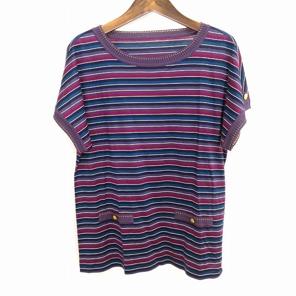 #snc レリアン Leilian カットソー Tシャツ 11 紺 半袖 ラインストーン 美品 レディース [944941] Tシャツ[品番：LAVW0016247]｜Leilian（レリアン）のレディース