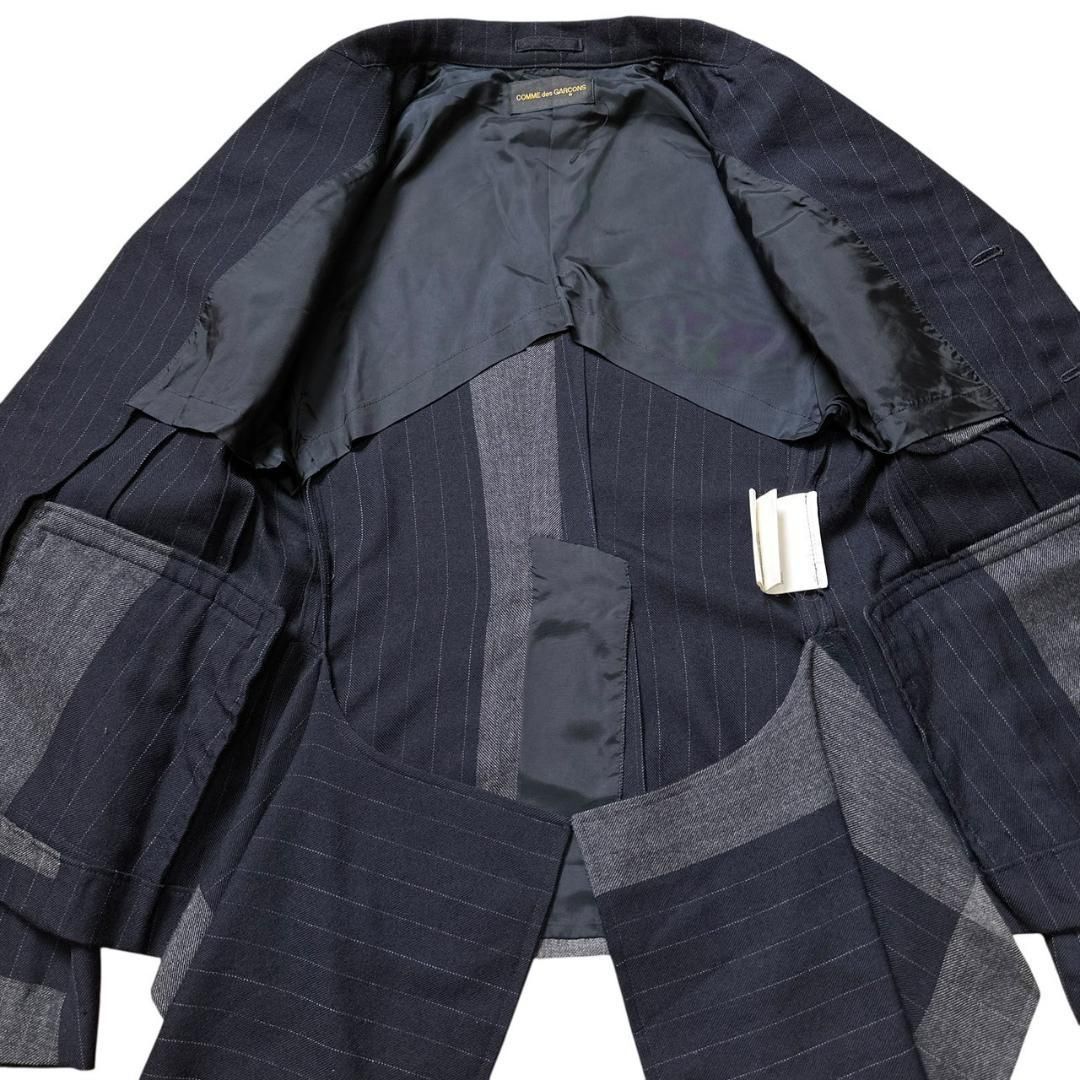 ［スクエア期］[03AW]コムデギャルソン　ジャケット COMME des GARCONS コムデギャルソン 03AW パッチワーク変形ジャケット