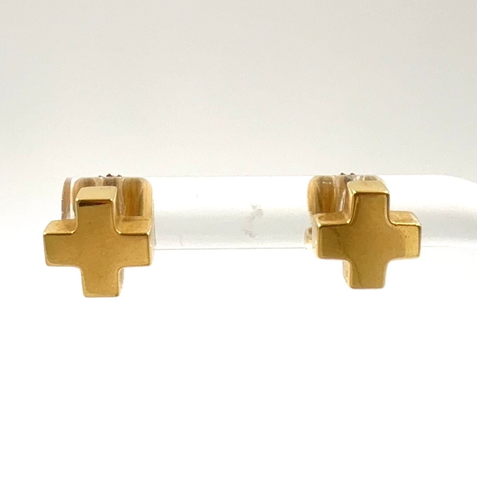 TIFFANY & Co. ローマンクロス スタッド K18YG イエローゴールド  