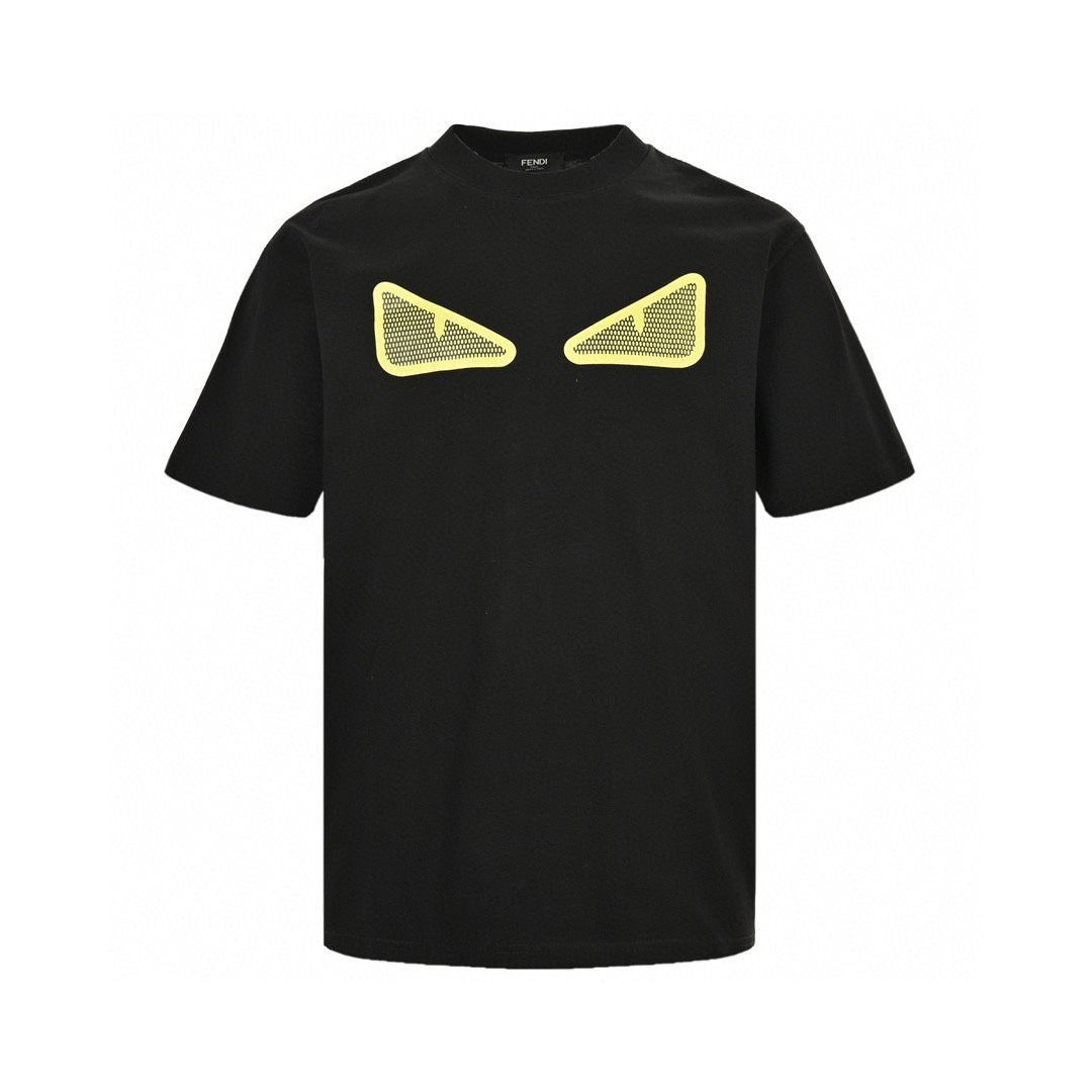 今日特価】Fendi ミニモンスターアイ プリント 丸首 T シャツ-2