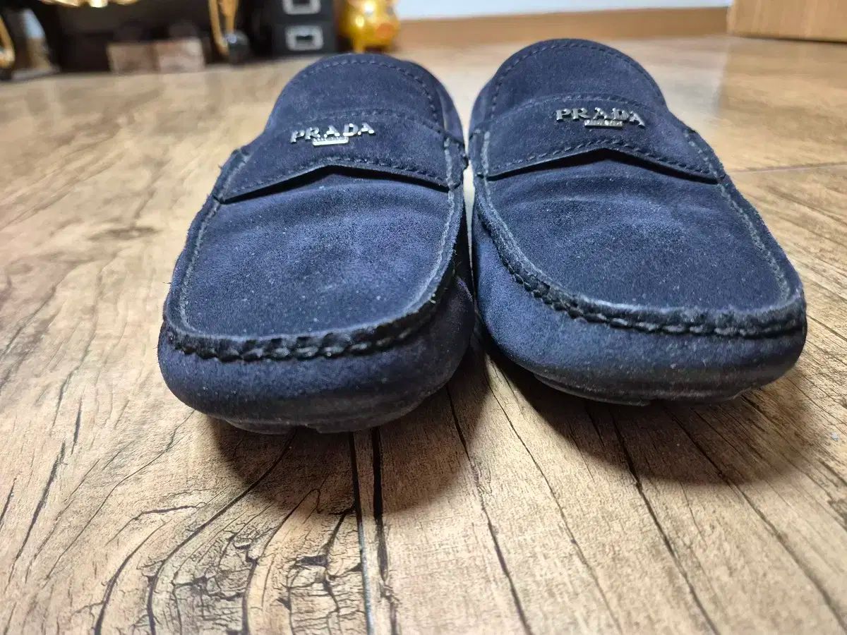 PRADA メンズ スウェード ローファー ドライビング シューズ 270mm