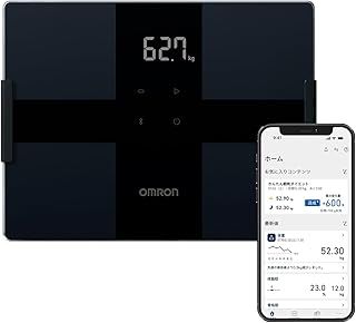 オムロン 体重 体組成計 カラダスキャン ブラック KRD-503T-BK スマホ連動 データ自動転送 自動認識 乗るだけで測定開始 内臓脂肪レベル 体脂肪率 BMI 骨格筋率