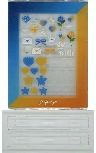 数量限定，得価 【中古】雑貨 ブルー×イエロー fanfancy+ペアカラーアクリルフレーム その他