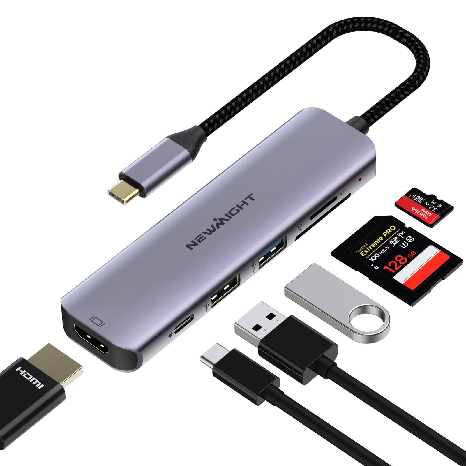 iPad Pro向け 6in1 USB C ハブ Type C 3.0ハブ USB Type Cハブ 4K HDMI ...