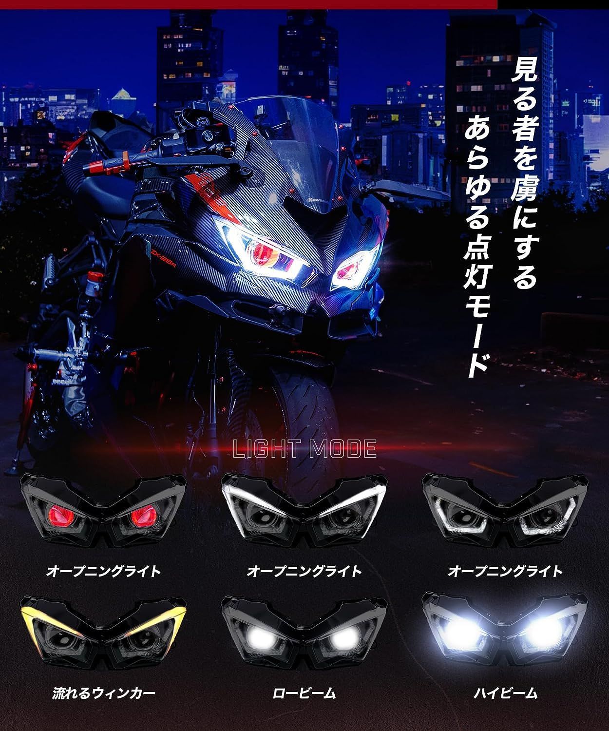 ZX-25R kawasaki ninja カワサキ ニンジャ ヘッドライト カスタム フル 