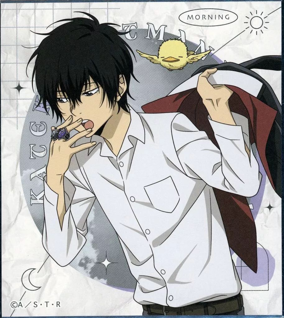 家庭教師ヒットマンREBORN! 雲雀恭弥 色紙 中古】紙製品 雲雀恭弥(引きイラスト/円内グレー) 「家庭教師