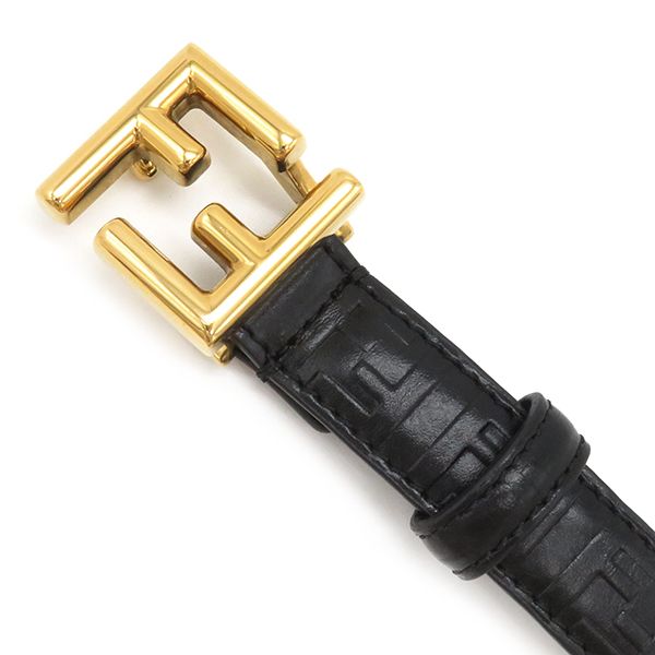 フェンディ FENDI ベルト FFベルト 75/30 カーフ ブラック ゴールド