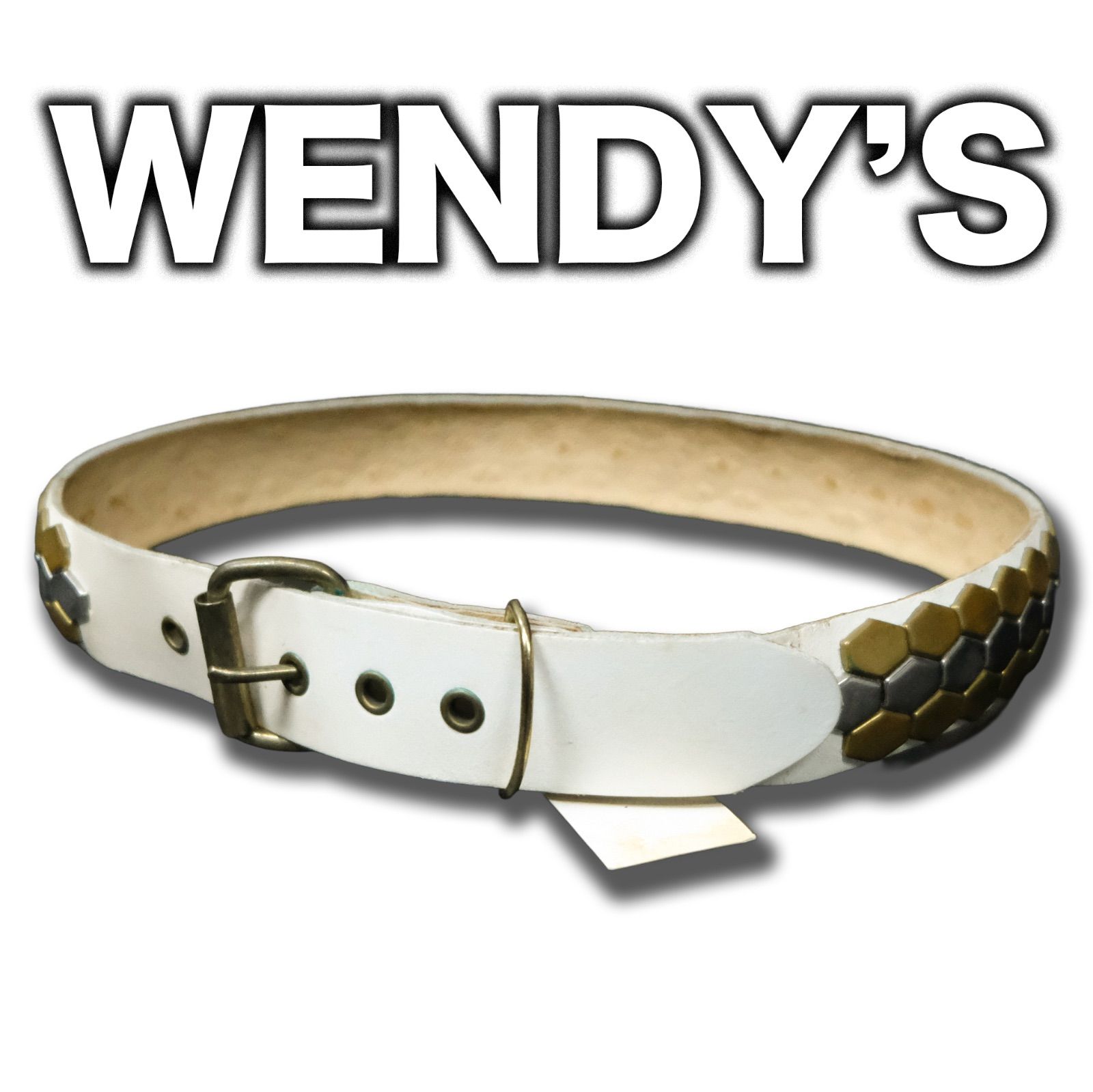 未使用 WENDY'S of LONDON 3連ヘキサゴンスタッズベルト Lサイズ/84