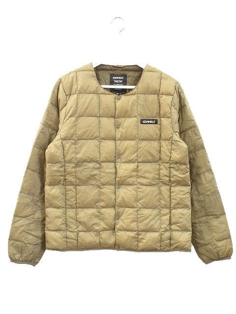 グラミチ GRAMICCI タイオン TAION インナーダウンジャケット M ベージュ INNER DOWN JACKET 上着 アウター