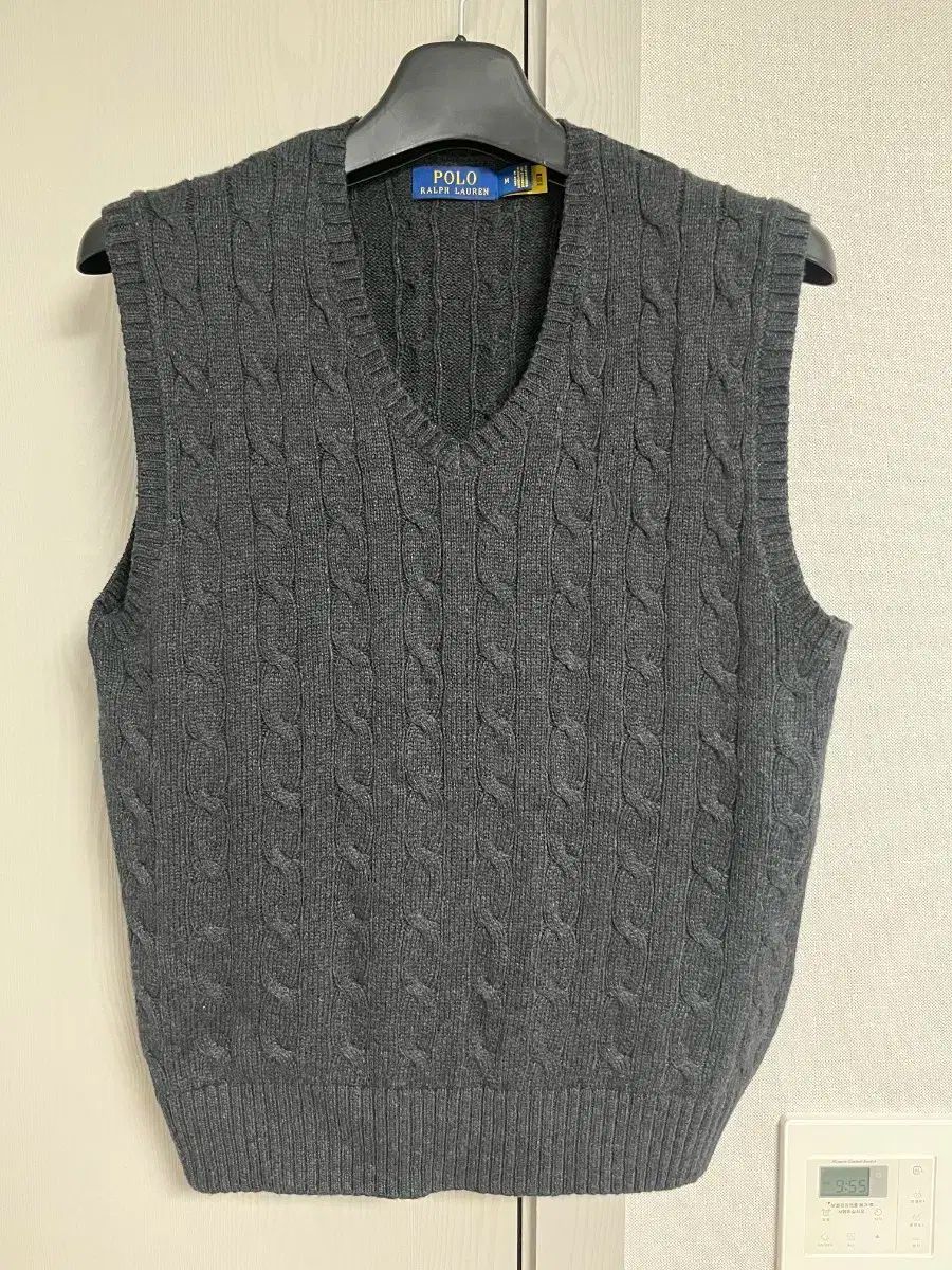 ポロ Ralph Lauren(ラルフローレン) ケーブル ニット セーター コットン セーター ベスト (チャコール) グレー