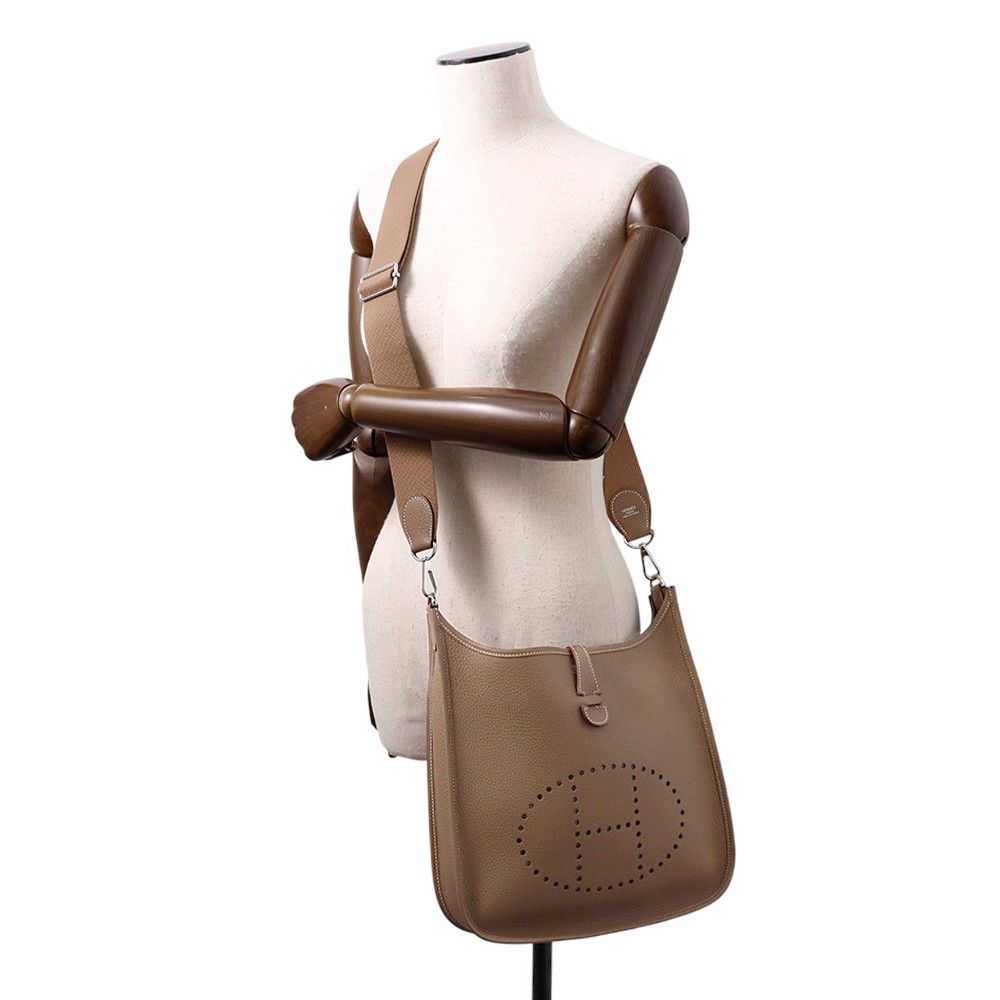 大人気♪【HERMES】Evelyne 33 エヴリン33 ショルダー エルメス ショルダーバッグ エブリン3 PM エトゥープ/シルバー