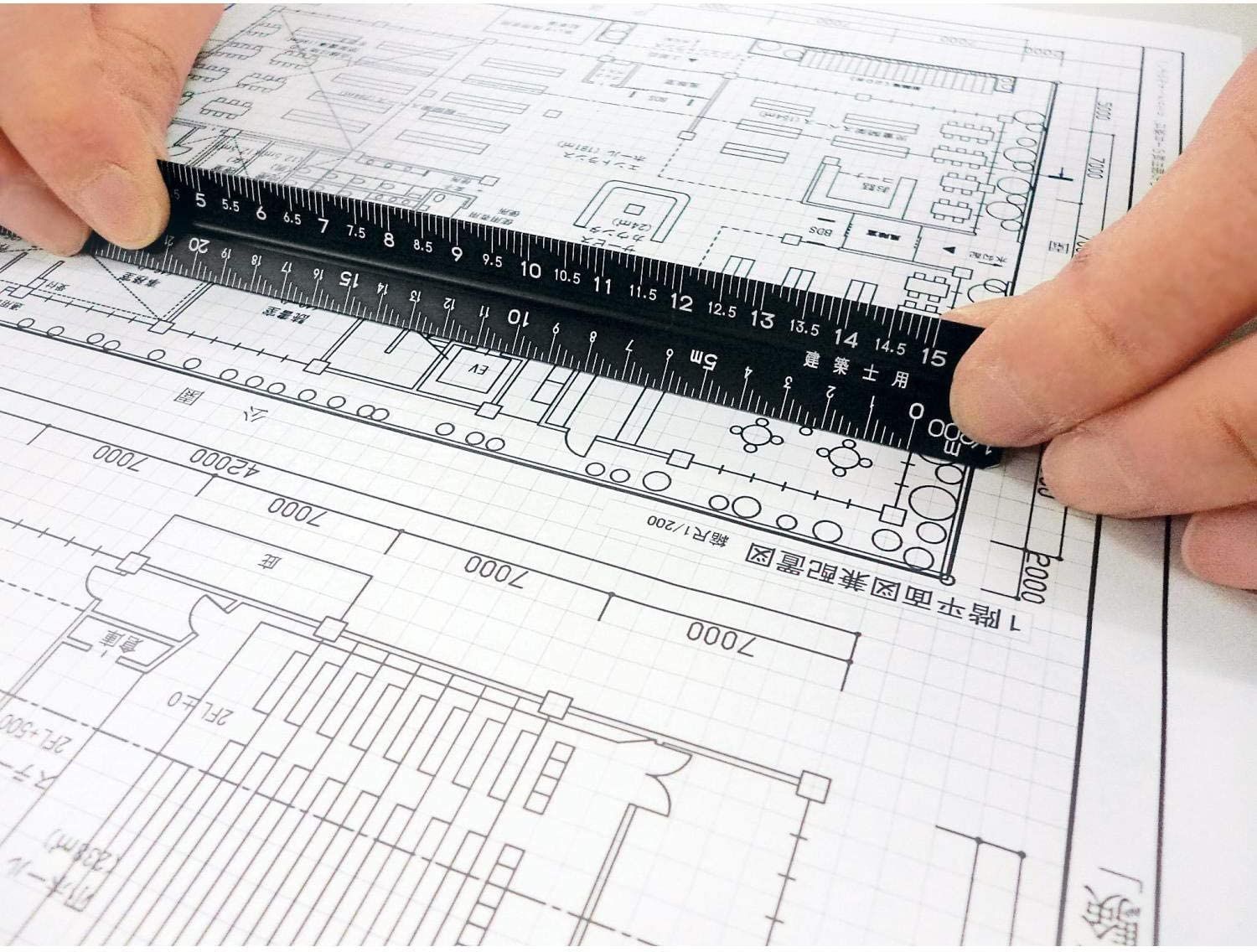 予約販売 新潟精機 三角スケール快段目盛 30cm TSB-30KD 製図用品