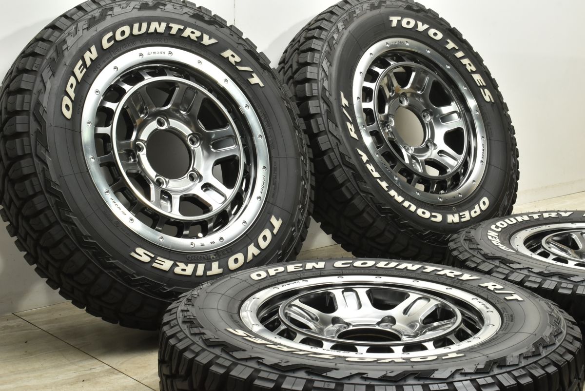 バリ溝 WORK CRAG T-GRABIC II 16in 5.5J 20 PCD139.7 トーヨー オープンカントリーR T 185 85R16 LT ジムニー AZオフロード
