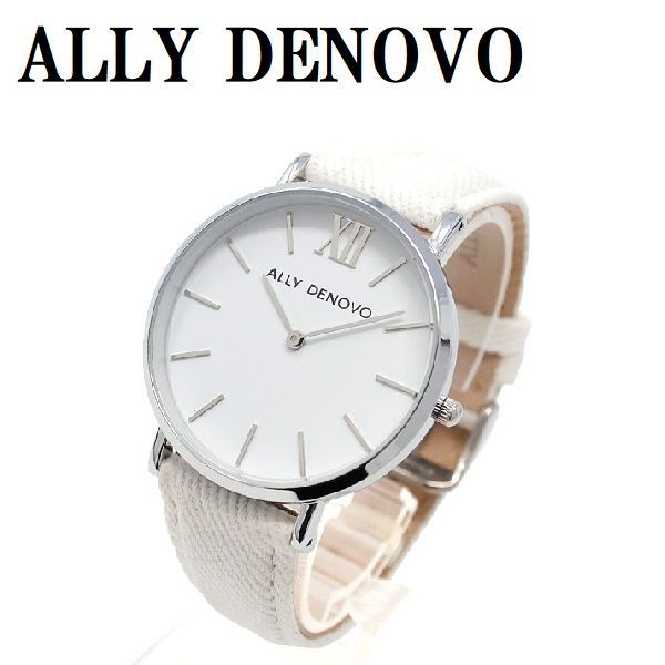 アリーデノヴォ Ally DENOVO AF5006.1 New Vintage Denim ニューヴィンテージ デニム 腕時計 アナログ クォーツ 電池式 ウォッチ 36mm メンズ レディース ホワイト