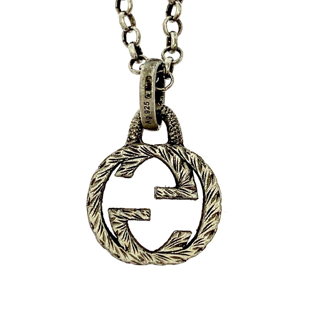 中古】GUCCI グッチ シルバー インターロッキングG アラベスク