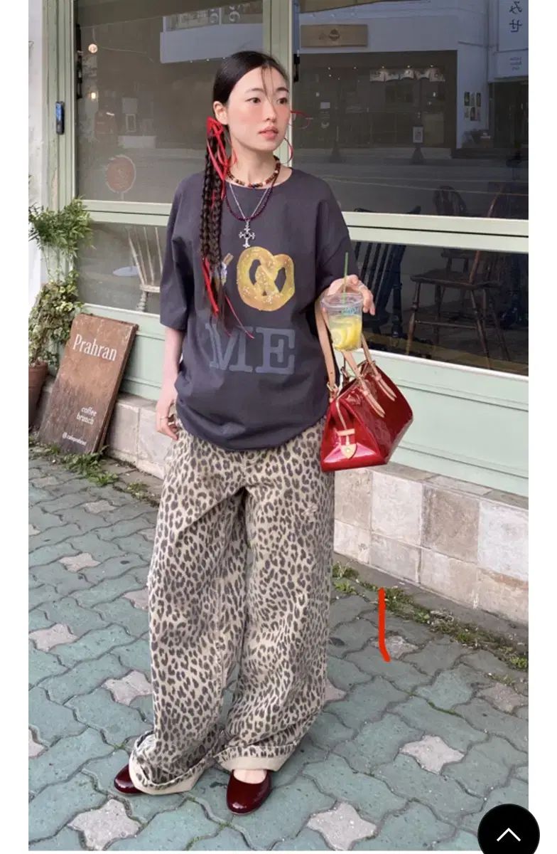 LUCKY CHOUETTE ラッキーシュエトゥ レオパード デニム パンツ S