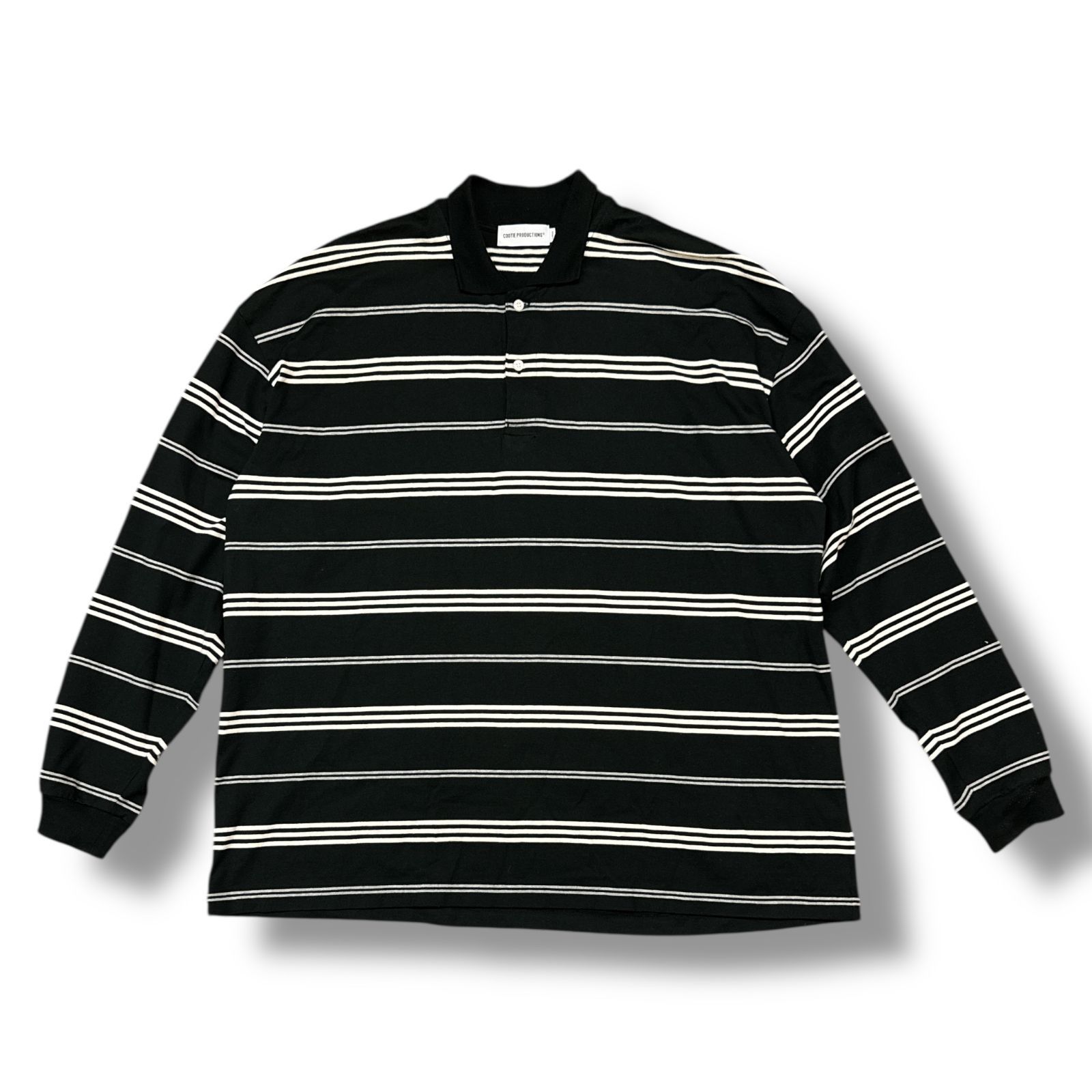 COOTIE PRODUCTIONS ストライプ 長袖ポロシャツ COOTIE PRODUCTIONS