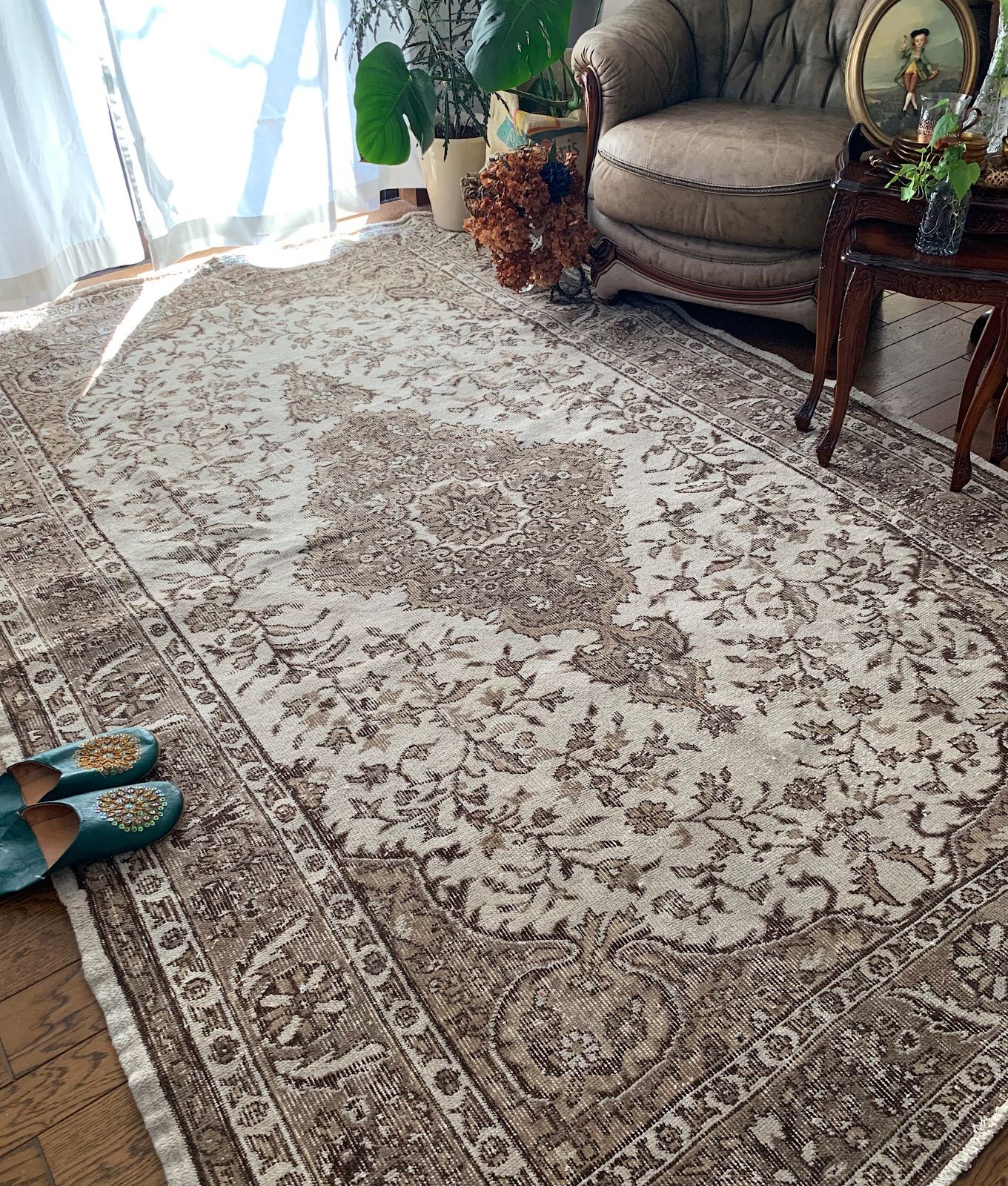 超大判　ボタニカルヴィンテージラグ　トルコラグ ボタニカル ヴィンテージラグ トルコラグ