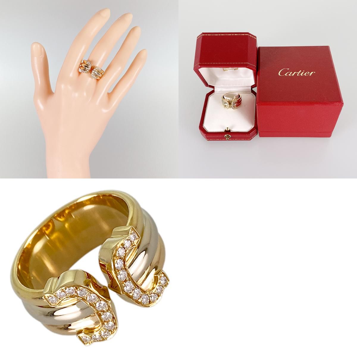 カルティエ Cartier C2リング k18WG ダイヤモンド 49号（9号） Cartier - カルティエ Cartier リング C2 2C ダイヤモンド K18WG