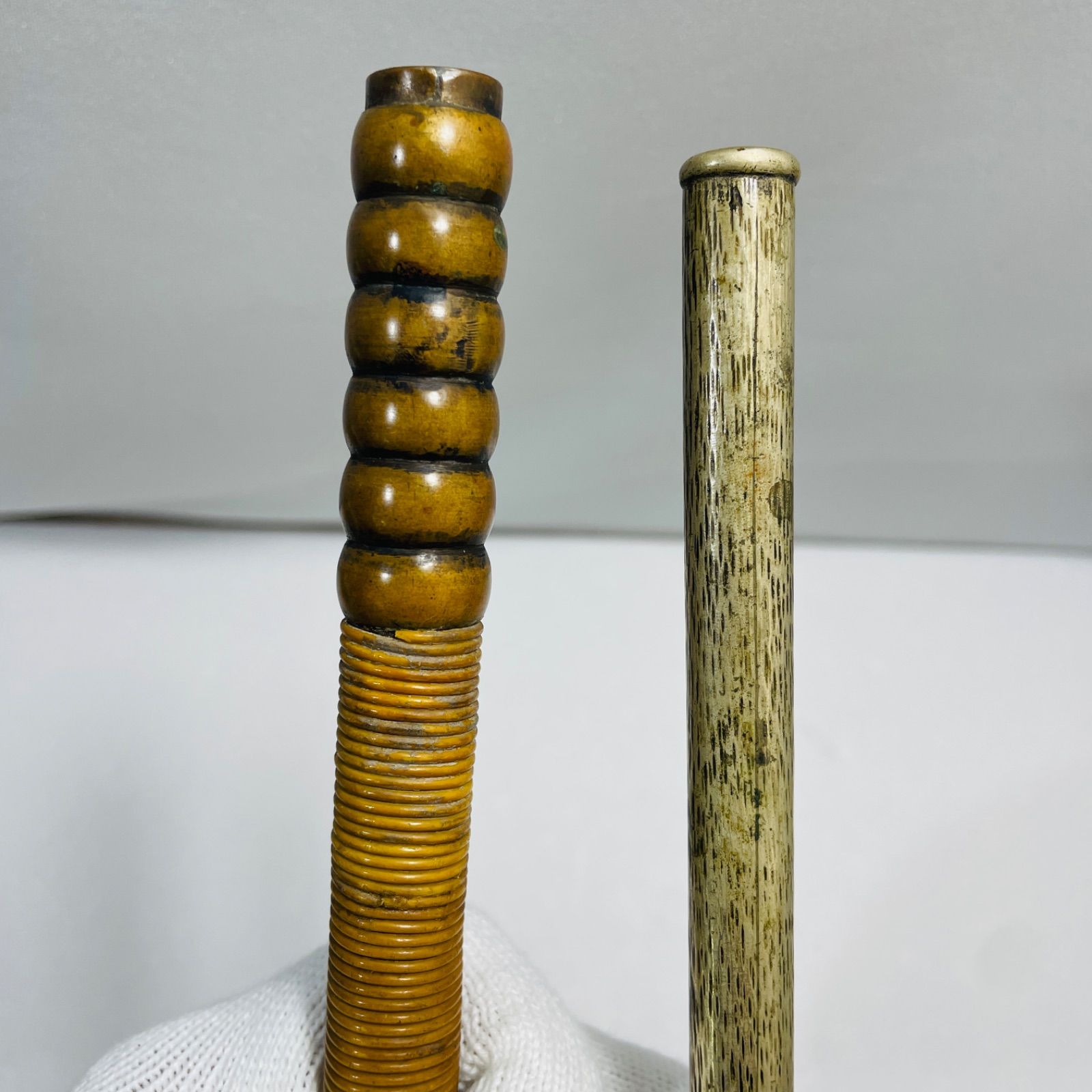 2本セット 矢立（やたて） 携帯用筆入 アンティーク 骨董品 レトロ