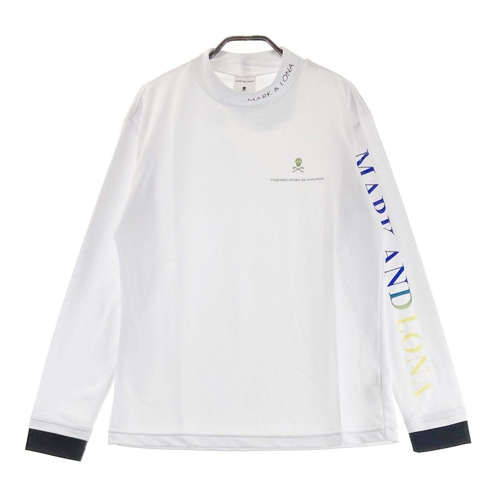 サイズ 46 MARK-LONA マークアンドロナ 2025年モデル ハイネック 長袖Tシャツ ホワイト系 240101341007 ゴルフウェア メンズ ストスト