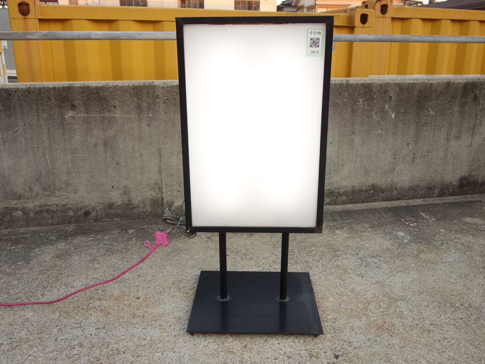 M▽業務用 店舗用品 看板 電飾 スタンド キャスター サイン 100V 38816