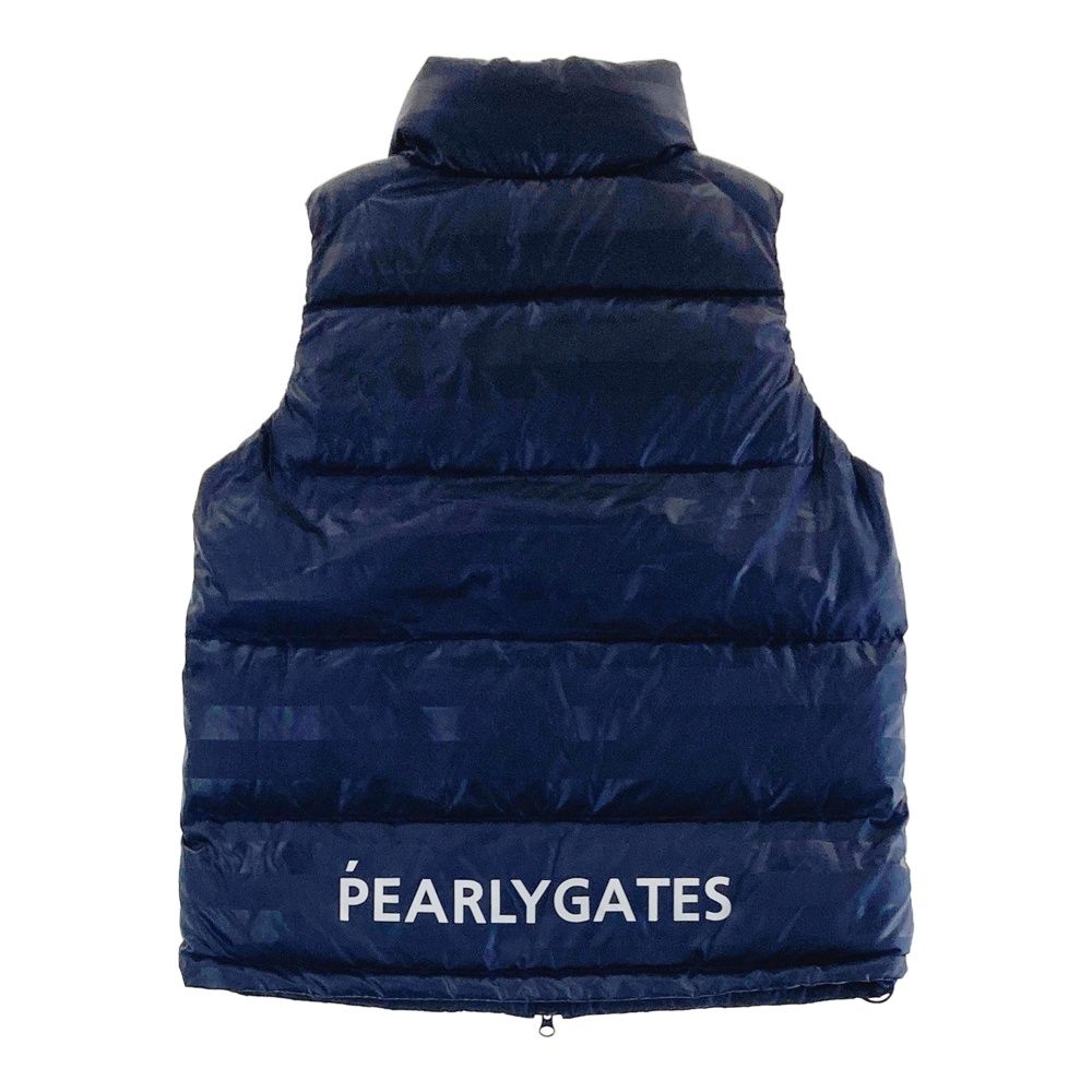 サイズ 1 PEARLY GATES パーリーゲイツ ダウンベスト ボーダー柄 ネイビー系 240101503263 ゴルフウェア レディース ストスト