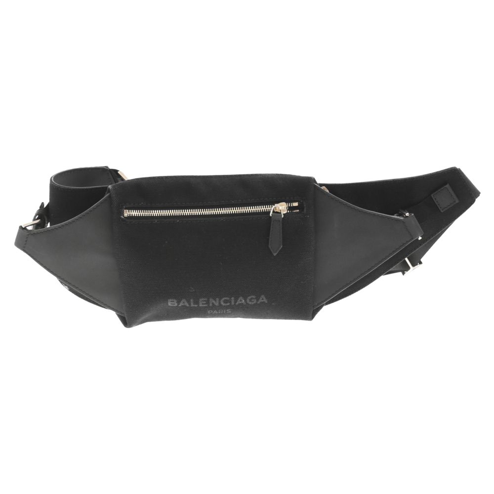 BALENCIAGA (バレンシアガ) ボディバッグ パンチングロゴ レザー ウエストバッグ 433625 ブラック
