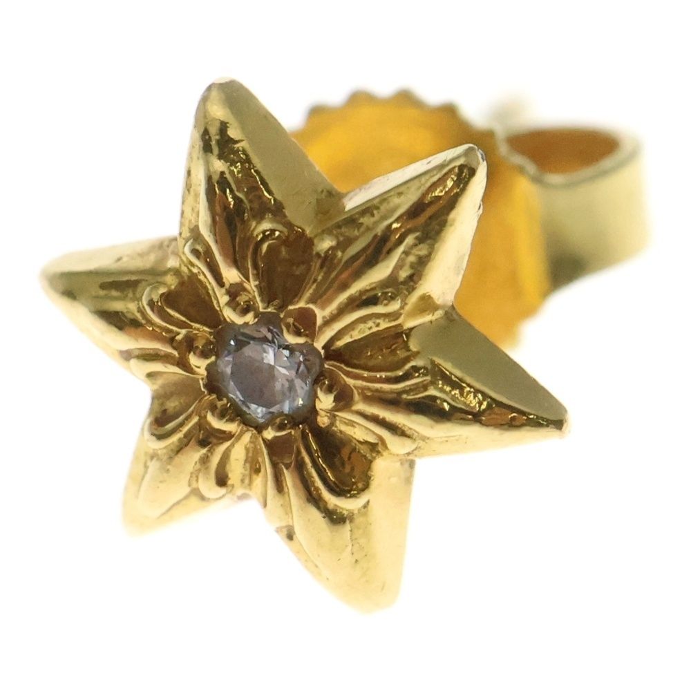 CHROME HEARTS クロムハーツ 22K CO STAR DIA スタースタッドピアス 1ダイヤ ゴールド BCA020