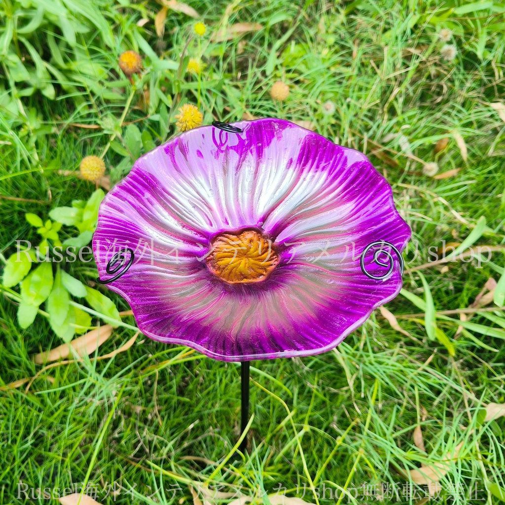 バードフィーダー 花 ガラス 野鳥 バードウォッチング 庭 鉄 エサ入れ 鳥 ガーデニング 雑貨 ガーデン雑貨 ガーデンインテリア ガーデン インテリア 庭の装飾 お洒落 おしゃれ 8-14