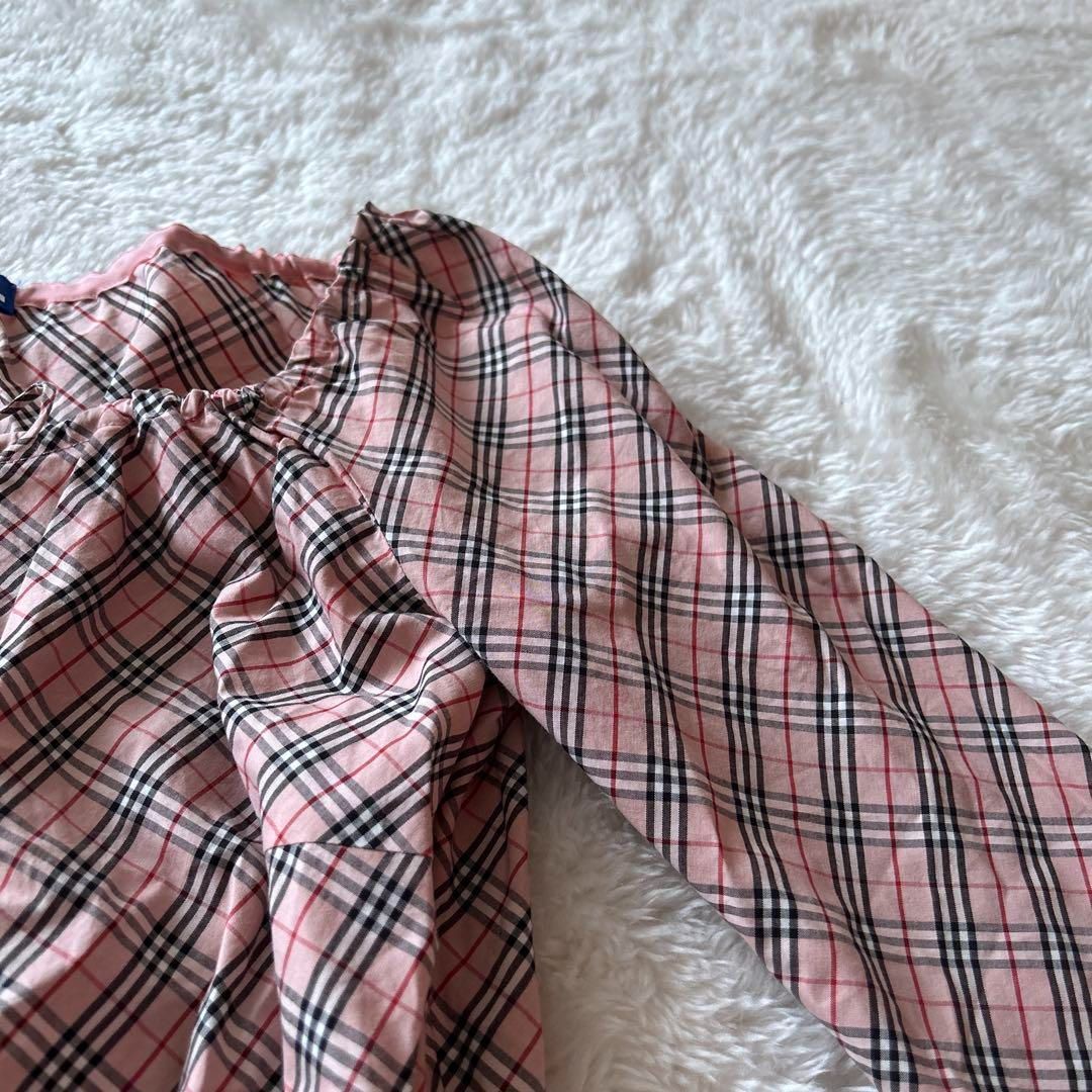 ほぼ未使用☆Burberry Londonノバチェックたチラ見ブラウス BURBERRY BLUE LABEL シャツ ブラウス トップス ノバチェック