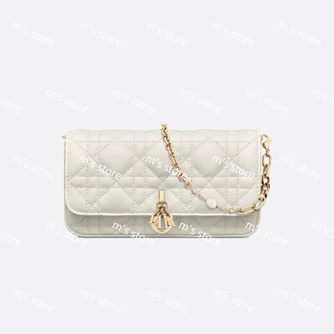 DIOR ディオール My Dior フォンポーチ ラテ My Dior Daily Pouch with Chain Sand-Colored Cannage Lambskin