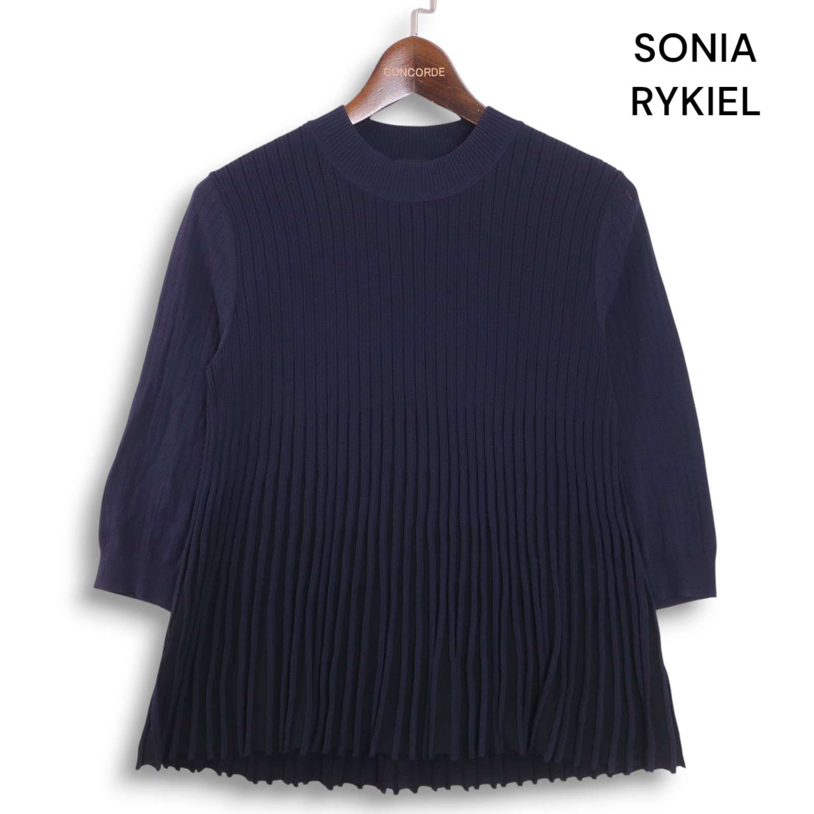 SONIA by SONIA RYKIEL マルチカラーカシミヤニット38サイズ セール】 【ネックレス付き】マルチボーダー・カラーアレンジ