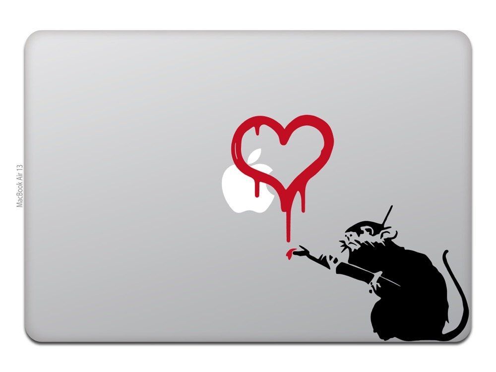 バンクシー RAT LOVE ステッカー MacBook Air/Pro用 - メルカリ
