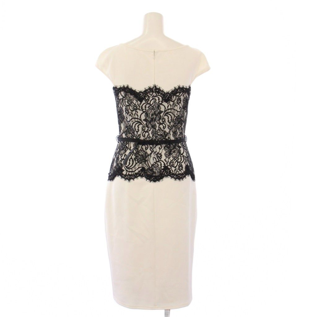 【極美品】TADASHI SHOJI ひざ丈 ノースリーブワンピース レース S タダシショージ TADASHI SHOJI ノースリーブワンピース ドレス